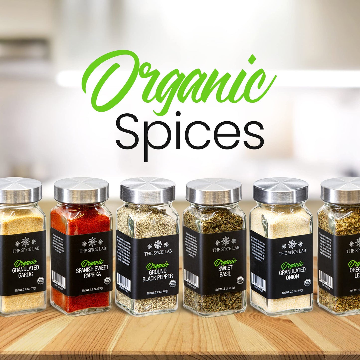 The Spice Lab Complete Organic Spices And Seasonings Set - 18 Jar Spice Kit Variety Pack - Complete Starter Set Great Bbq, Grilling And Gift Sets - Ultimate Culinary Cooking Spices Set