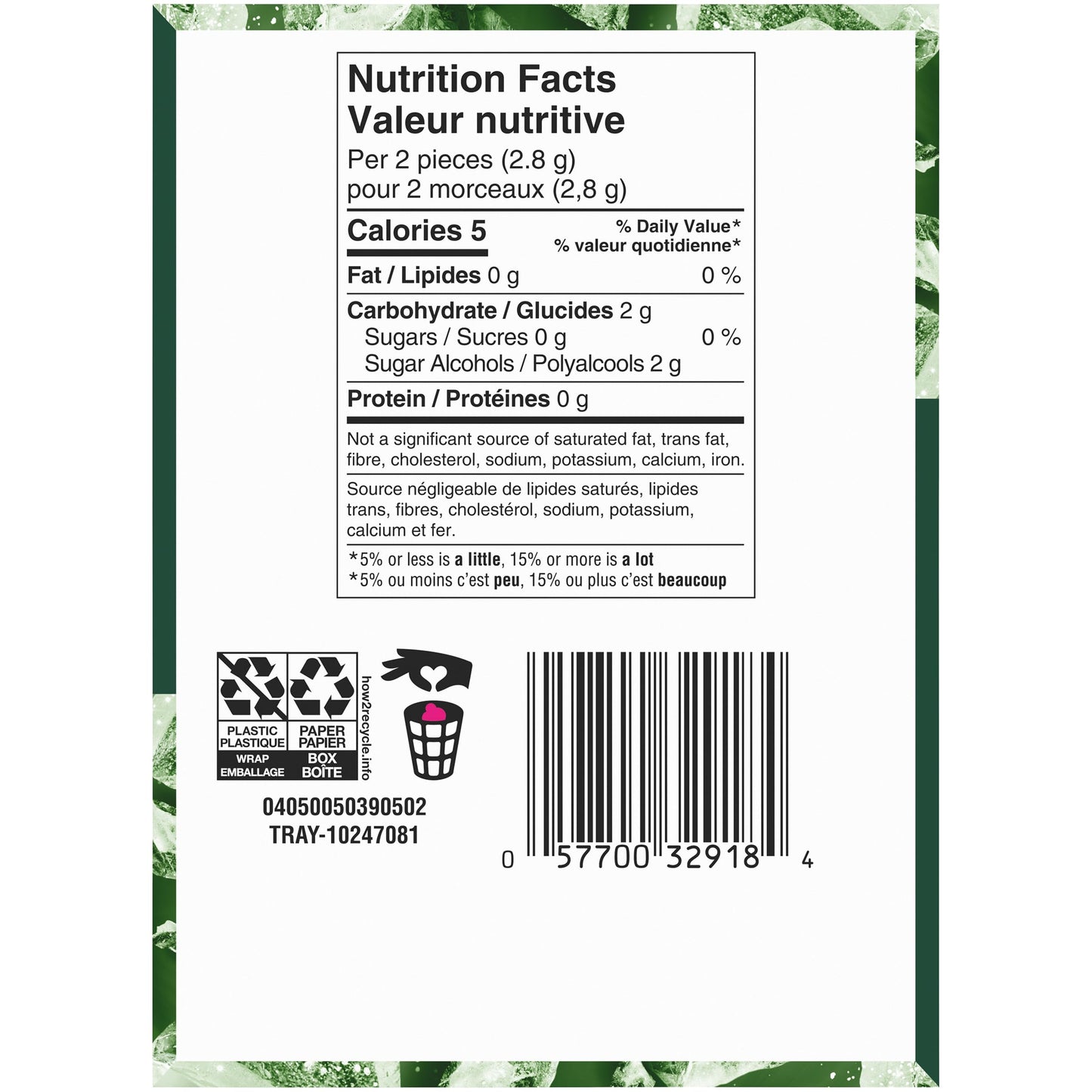 Dentyne Ice Bubble Gum, Spearmint, 12 Count {Imported From Canada}