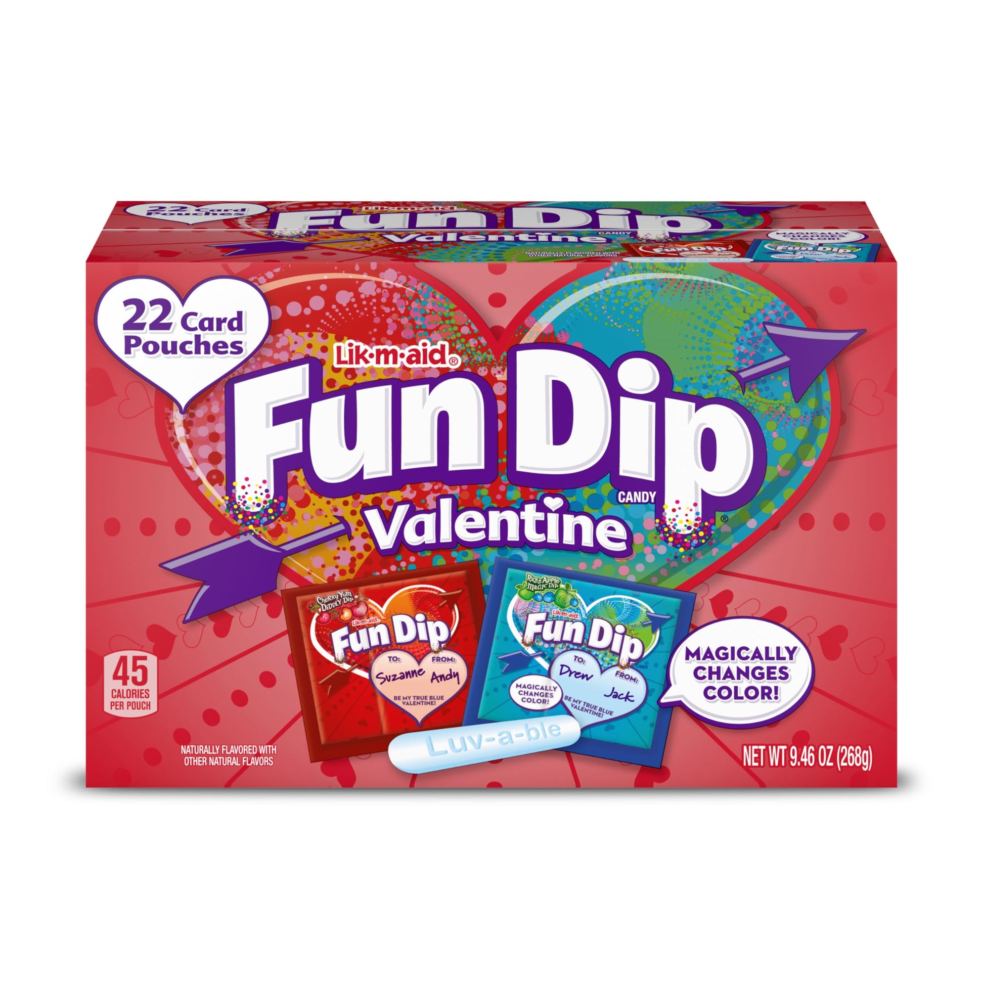 Fun Dip Valentines Day Candy, Friendship Exchange, 22 Count Box