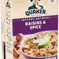 Quaker Instant Oatmeal, Raisin & Spice, Breakfast Cereal, 10 Count , 1.51 Oz Packets Per Box (Pack Of 4)