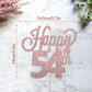 Lingteer Happy 54Th Birthday Cake Topper - Cheers To 54Th Birthday 54 Years Old Birthday Party Cake Decorations Sign.