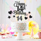 Lecferrarc 14Th Birthday Cake Decorations, 14Th Birthday Candles Cake Numeral Candles And Glitter Happy 14Th Birthday Cake Toppe