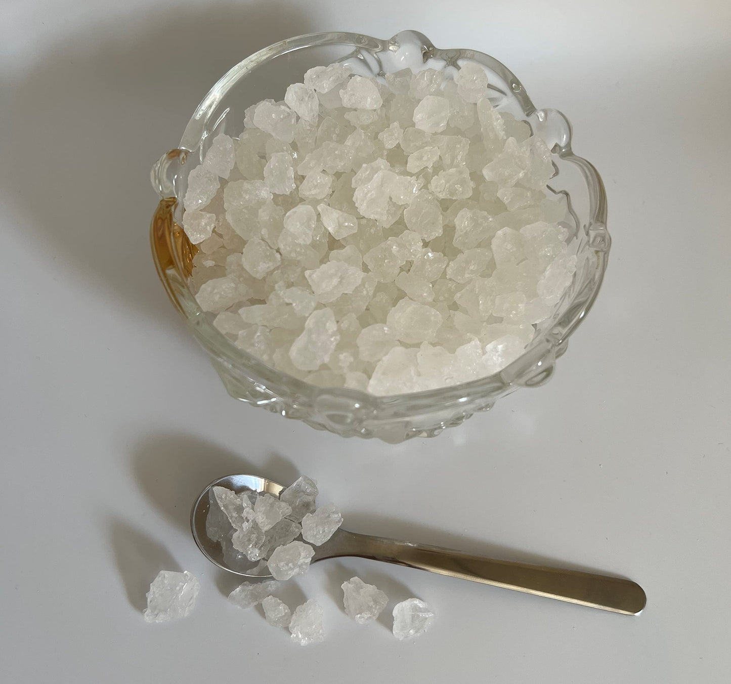 Sweetglob Old Fashioned White Rock Candy Crystals (Lump Rock Sugar Candy (Large Crystal), 1 Pound)