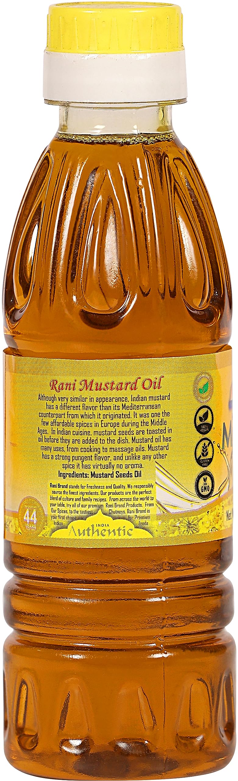 Rani Mustard Oil (Kachi Ghani) 6.76 Ounce (200ml) NON-GMO | Gluten Free | Vegan | 100% Natural | Kosher