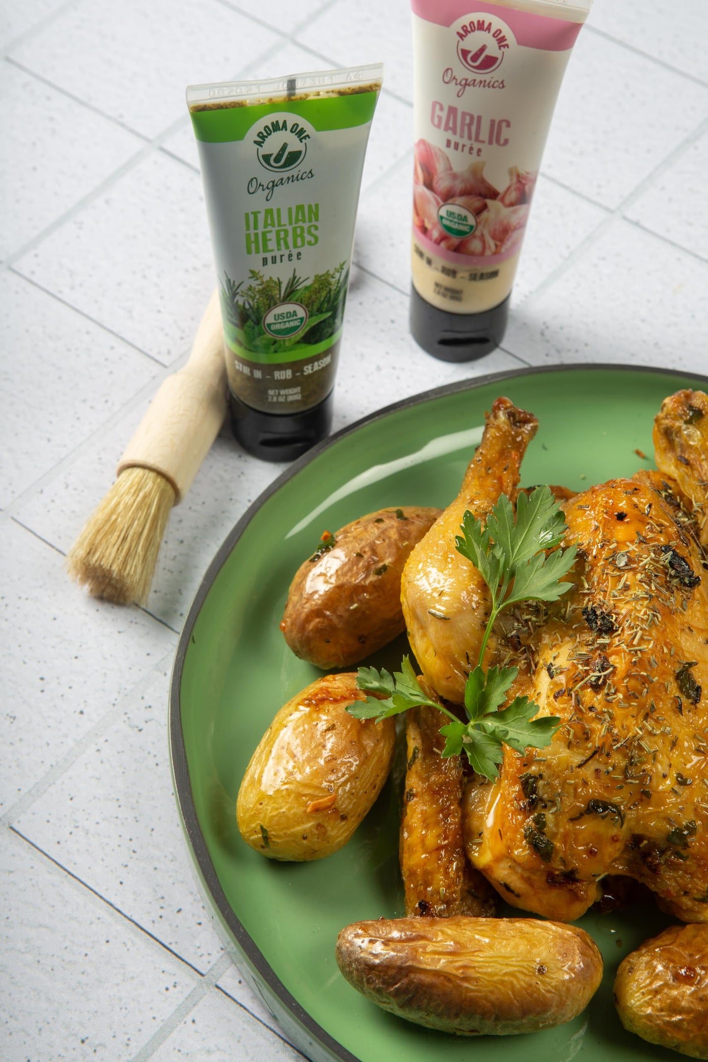 Aroma One Italian Herbs Puree Paste - Organic Herb Concentrate For Cooking, Seasoning & Sauces - Fresh Flavor Enhancer, Non-Gmo,