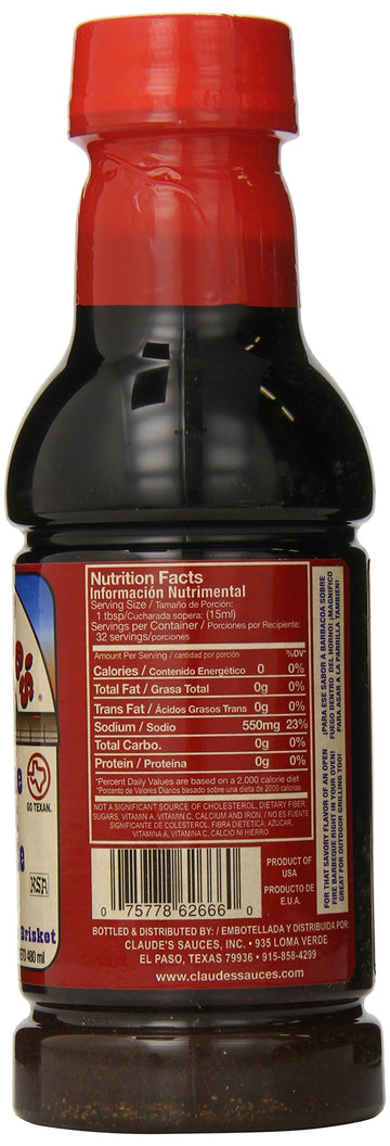 Claude'S Bbq Brisket Marinade Sauce - 16 Oz