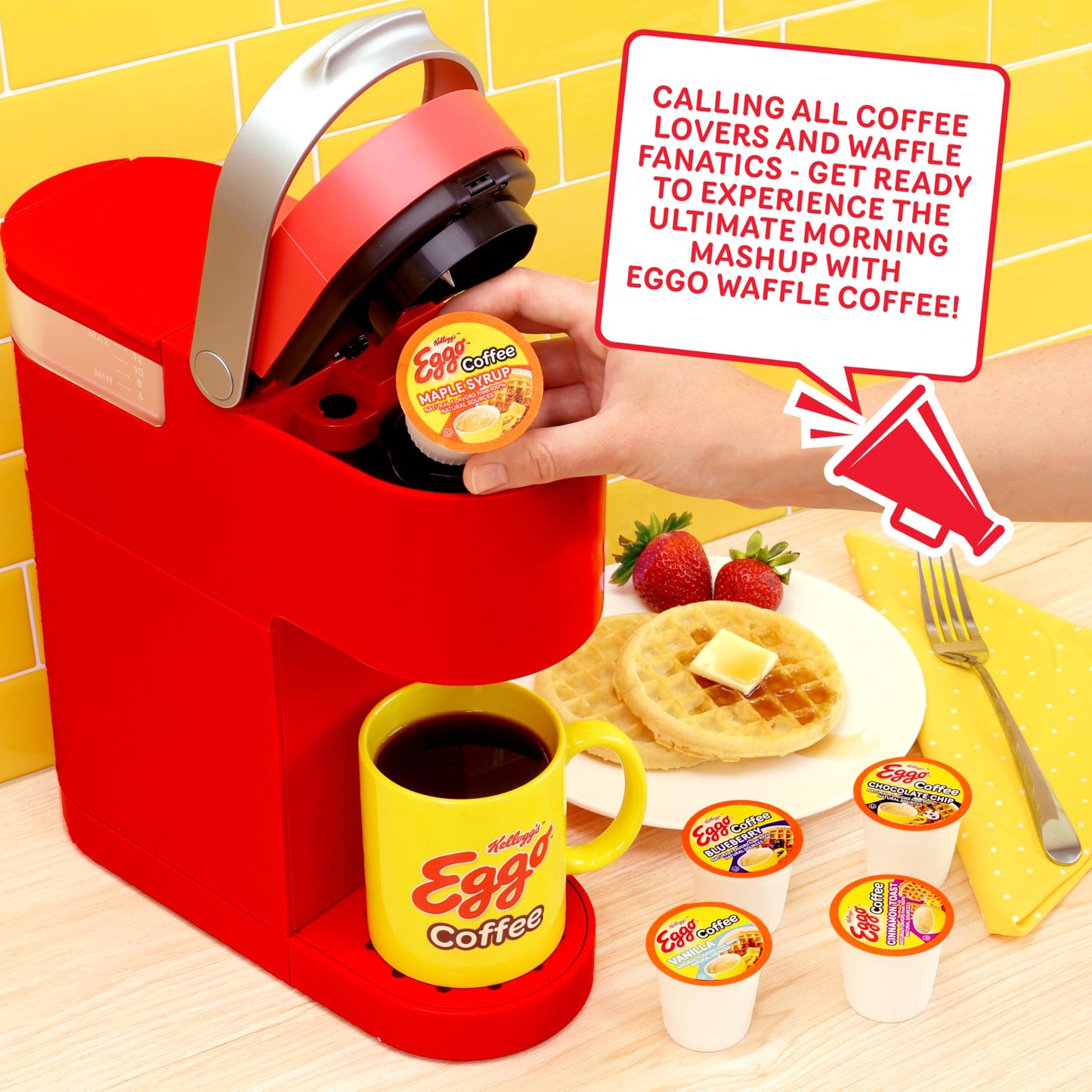 Eggo Maple Syrup Waffle Coffee Pods for Keurig, Fair Trade Certified, 40 Count