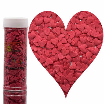 Se Si&Moos Edible Red Jumbo Heart Sprinkles For Decorating Edible Hearts Confetti For Cupcakes Valentines Cake Decorations Red S