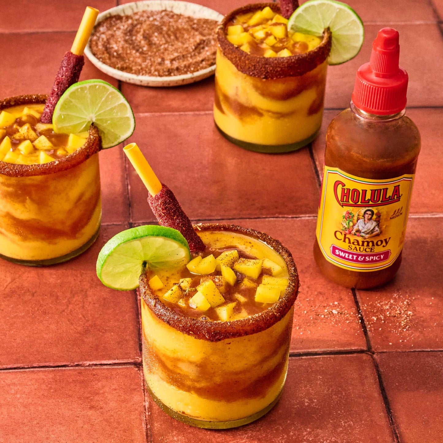 Cholula Chamoy Sauce, Sweet & Spicy, Tangy Drizzle Sauce with Arbol Chiles and Sweet Hibiscus, For Fruit, Cocktails, Desserts an
