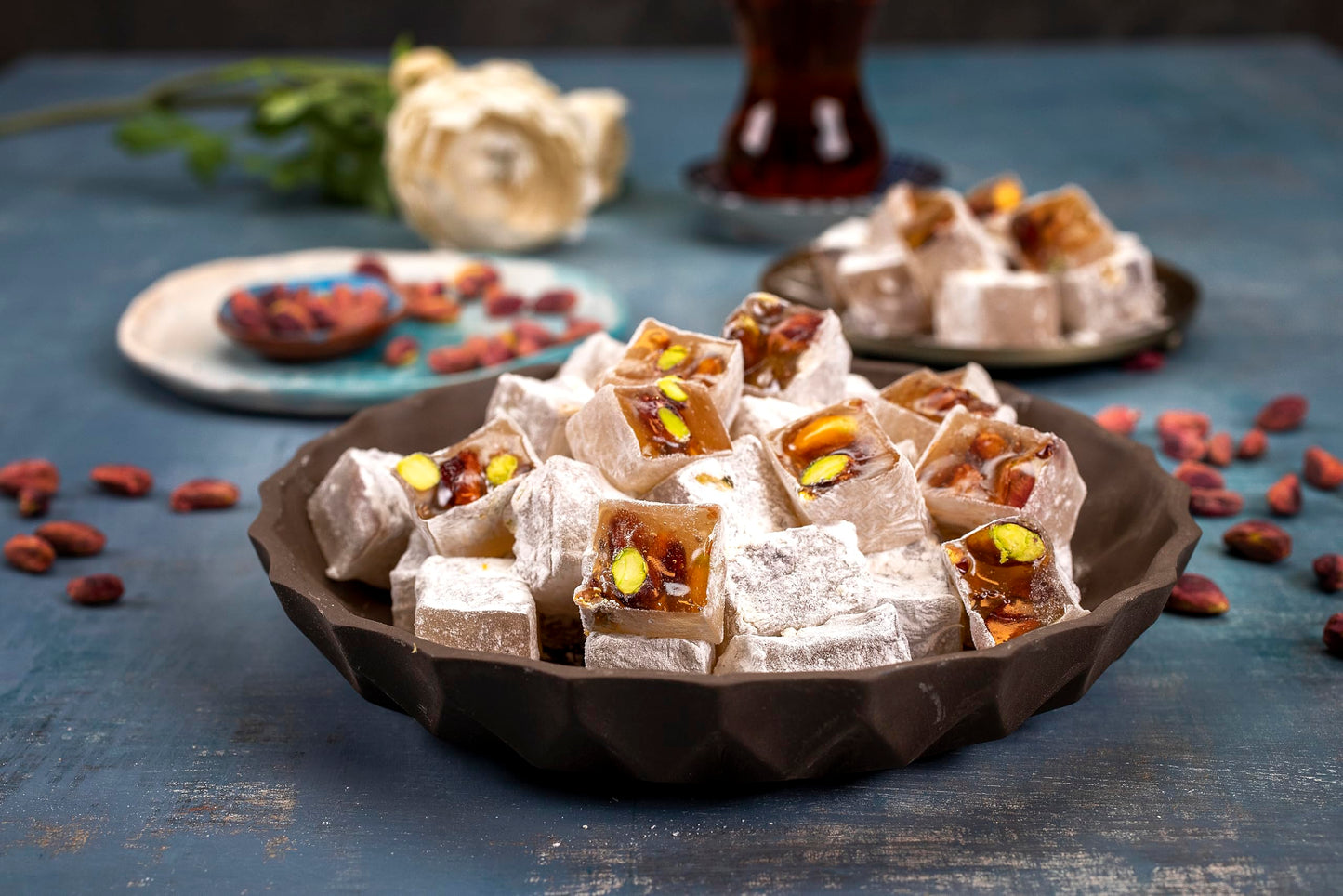 Hazer Baba Turkish Delight Pistachio Candy, Gourmet Snack Box, Traditional, Vegan Snack, Turkish Lokum, Unique Sweets, Loukumi,