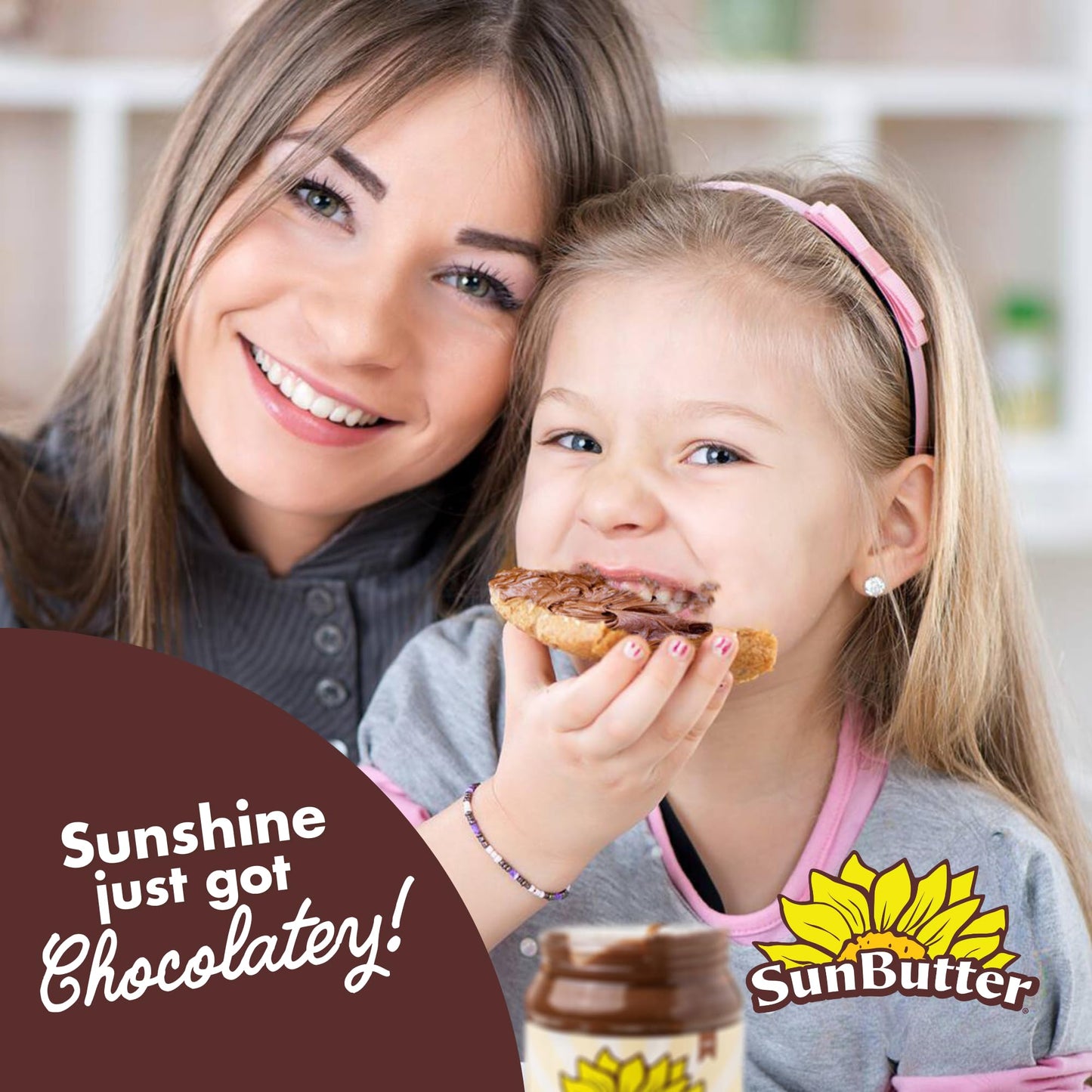 Sunbutter Chocolate Sunflower Seed Butter (1 Jar | 16 Oz) - Healthy, Low-Sugar, Protein-Packed Spread For Breakfast, Desserts, S