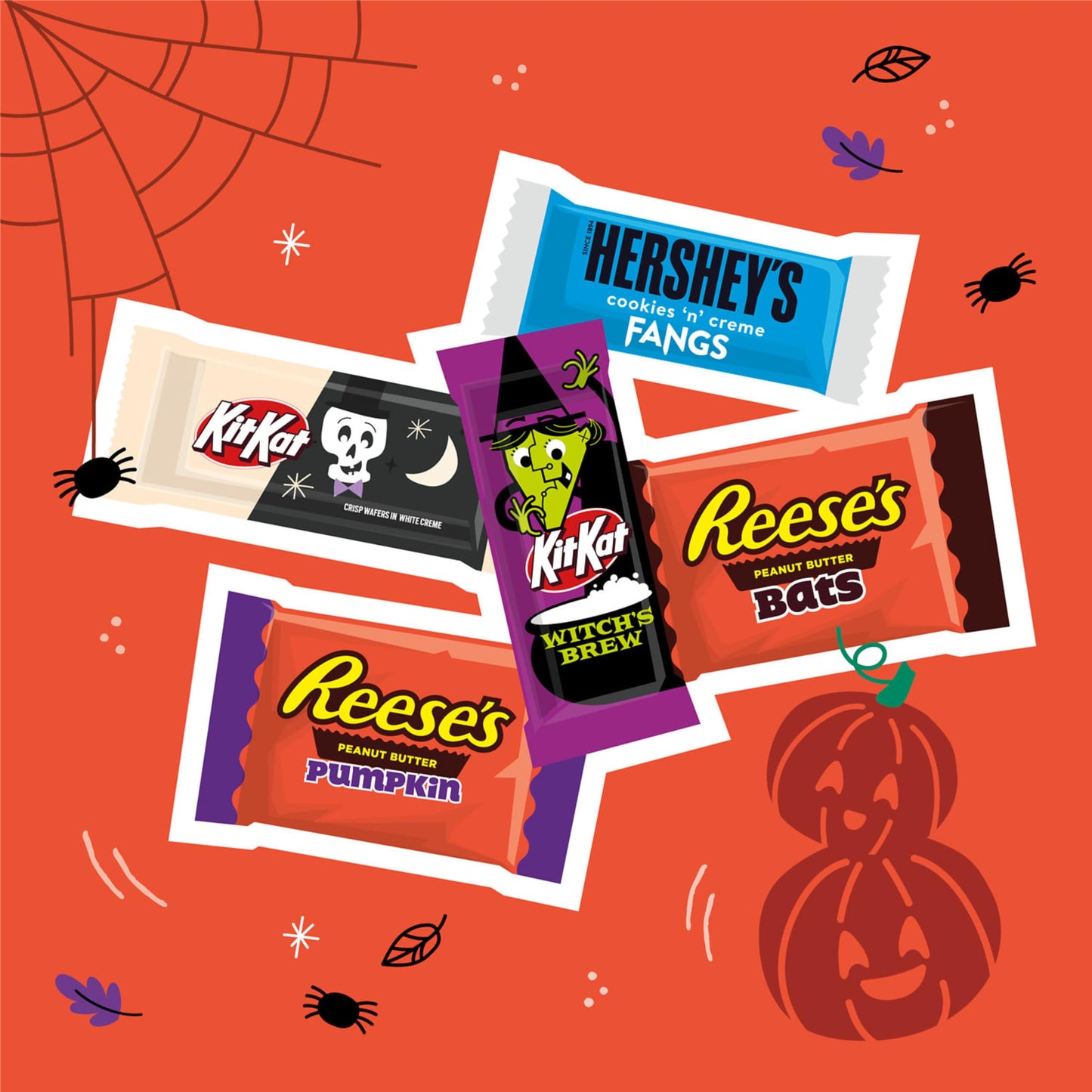 HERSHEYS  KIT KAT and REESES Assorted Flavored Snack Size  Halloween Candy Bag  17.28 (30 Pieces)
