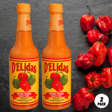 D'ELidas Habanero Hot Sauce - Natural Non-GMO Keto Friendly, 10 Fl Oz (Pack of 2) - Chombo Picante Sauce #1 in Panama