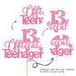 1 PCS 13 Official Teenager Cake Topper Glitter 13th Birthday Cake Pick Decorations for Teen 13th Birthday Party Supplies Pink