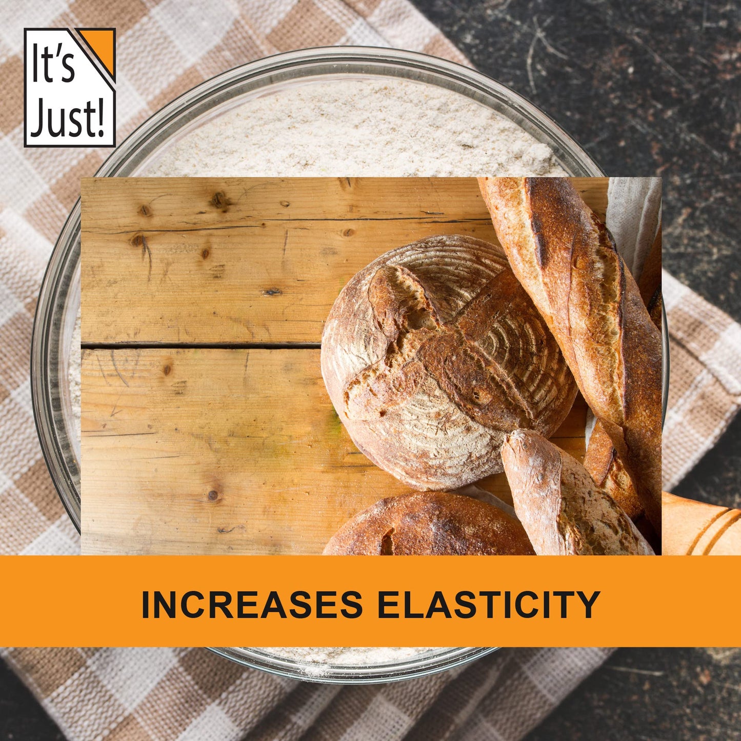 Its Just - Vital Wheat Gluten, 1.25lb, High Protein Wheat Flour, Vegan Friendly Seitan, Low Carb Bread, 20oz