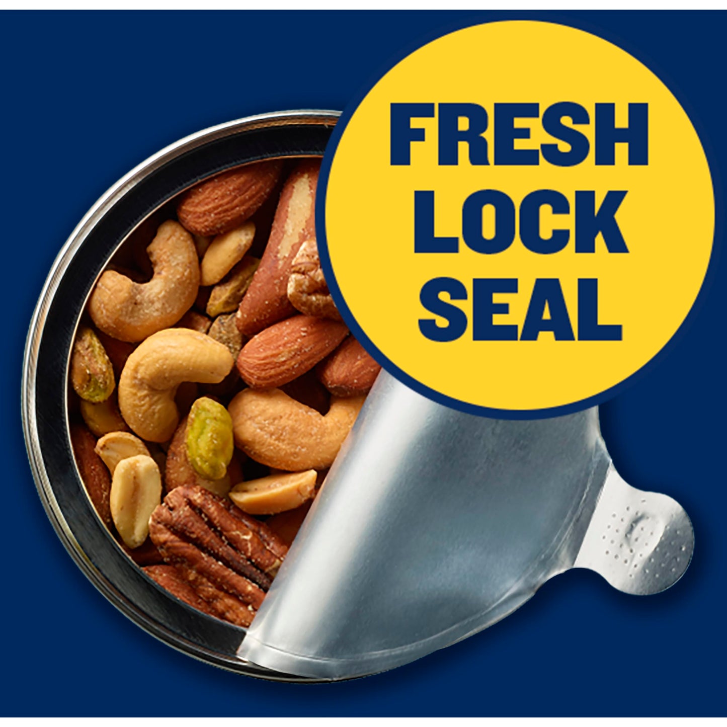 PLANTERS Deluxe Mixed Nuts - Roasted Cashews, Almonds, Brazil Nuts, Pistachios, Pecans, 15.25oz Canister