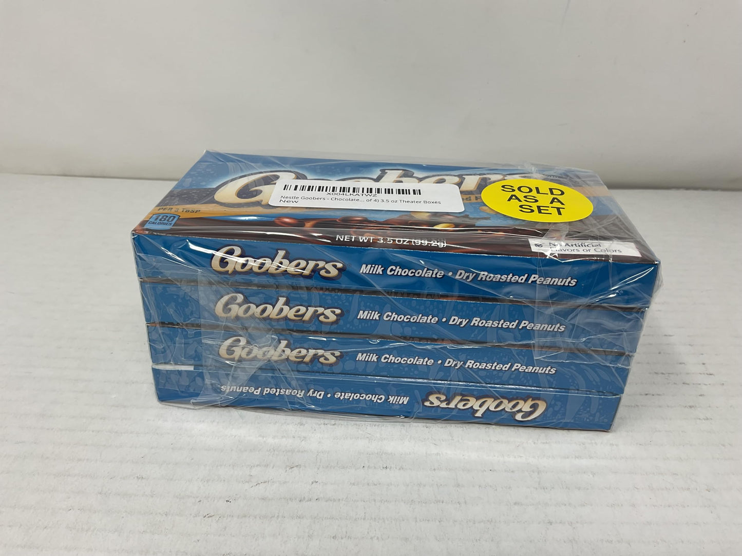 Nestle Goobers Chocolate Covered Peanuts Theater Boxes, 3.5 oz (Pack of 4) - Brown