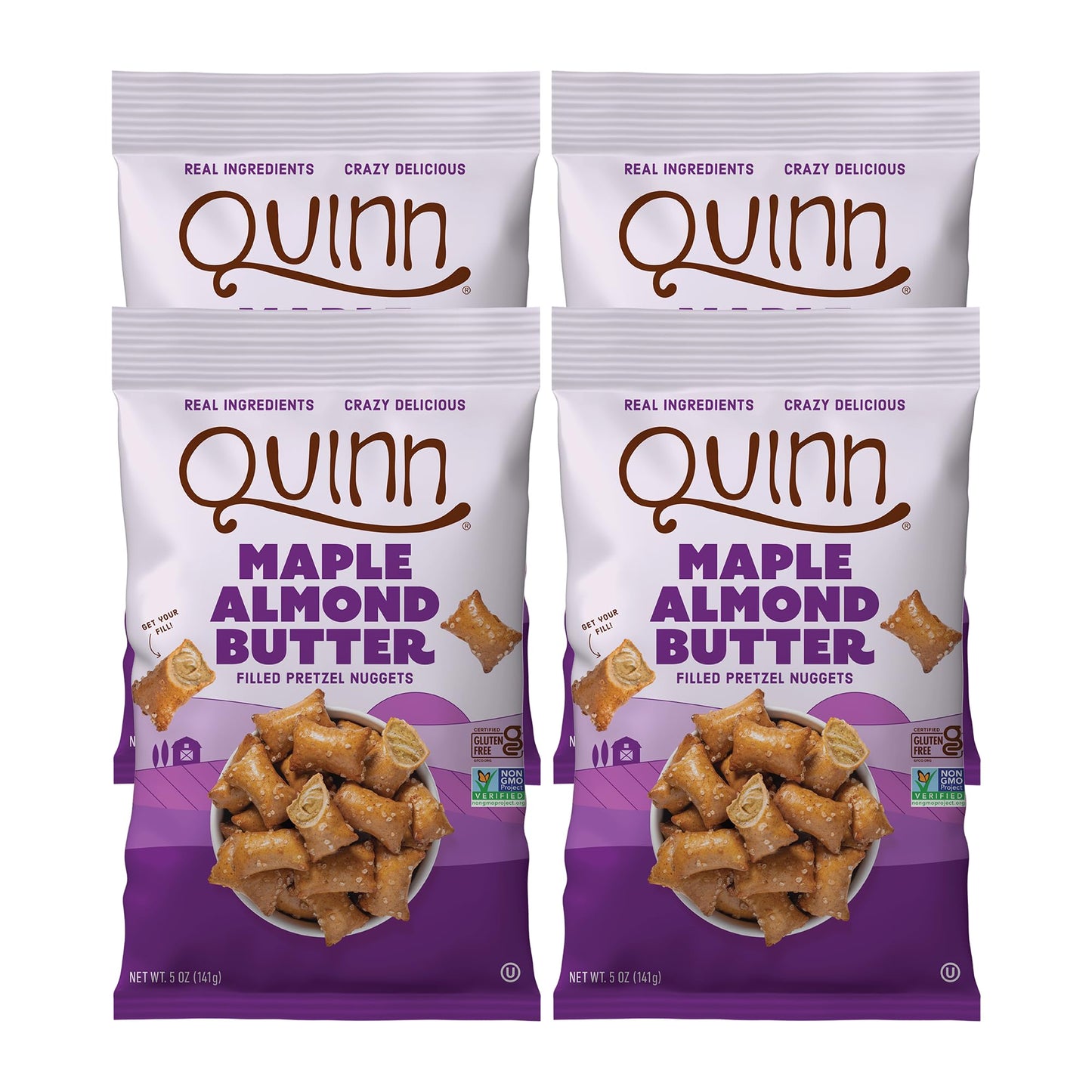 Quinn Dark Chocolate'Y Peanut Butter Filled Pretzel Nuggets, Gluten Free, Corn Free, Soy Free, Dairy Free & Vegan Friendly, Non-