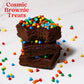 Brownies Gift Basket | Chocolate Brownies Individually Wrapped [9 Count] Topped With Rainbow Candy Chips | Birthday Snacks | Foo