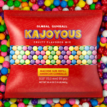 Gumballs for Gumball Machine - 0.5 Inch Gum Balls - Chewing Bubble Gum - 1.9 LB Kids Gum Bulk Gumball Machine Refills - 515 Pcs 