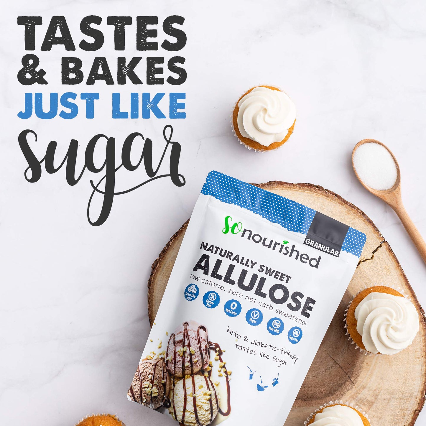 Allulose Sweetener Granular - Keto Sugar Substitute - 0 Calorie, 0 Net Carb, Non-Gmo (2.5 Lb/40 Oz)