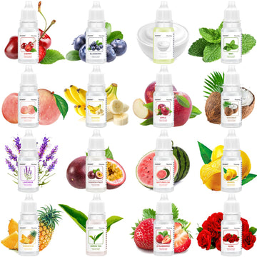 Food Flavoring Oil, 16 Pack 10Ml Larger Size Lip Gloss Flavoring Oil, Candy Flavoring For Candy Making Cooking & Baking, Lip Bla