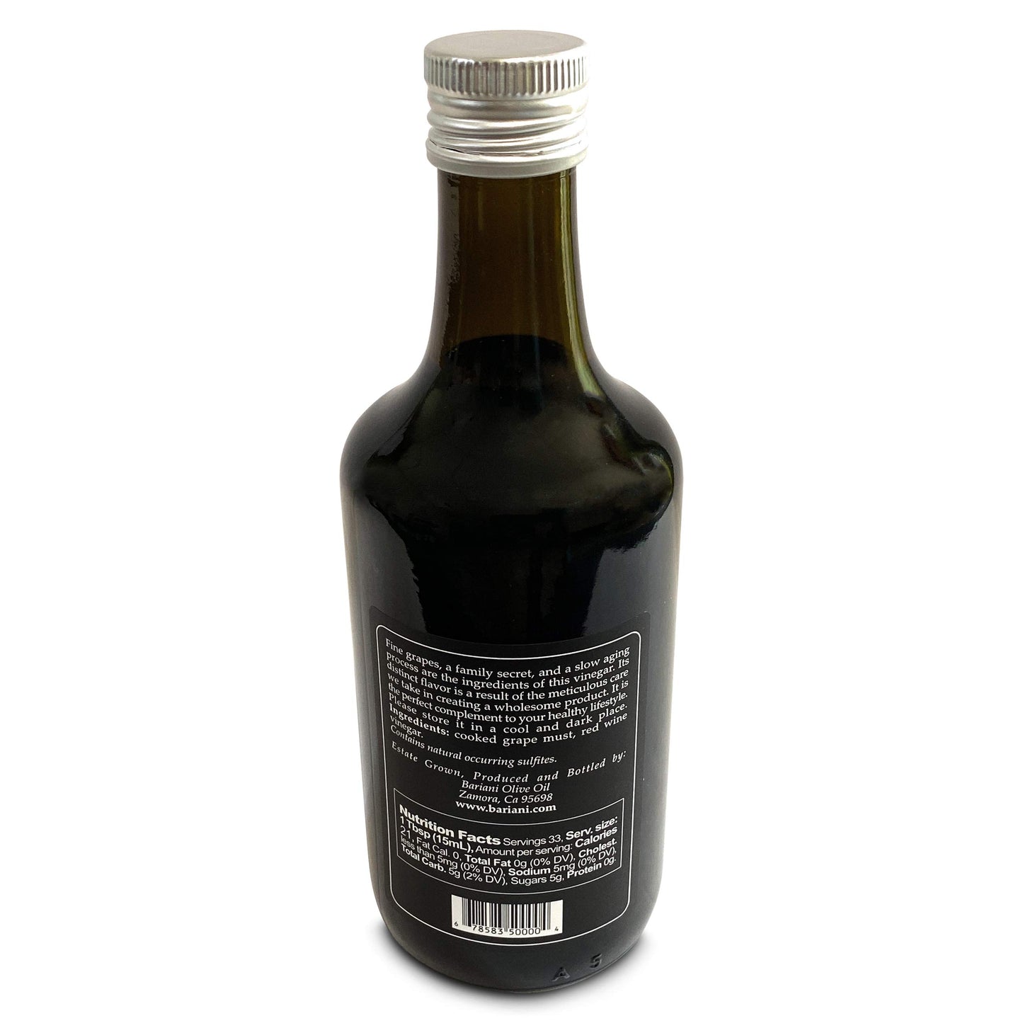 Bariani Organic Balsamic Vinegar - Natural & Semi-Sweet, 16.9 fl oz