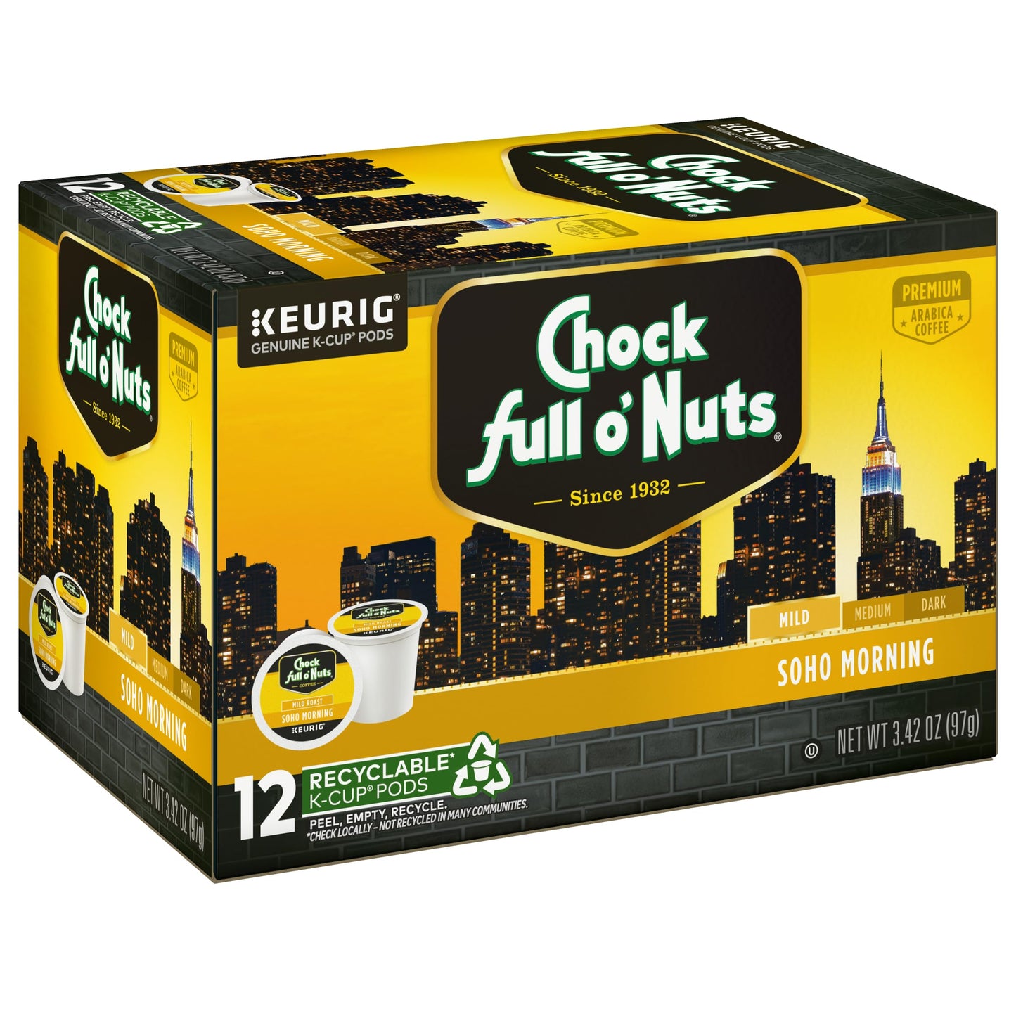 Chock Full Onuts Keurig K-Cup Pods Variety Pack (4 Packs Of 12)