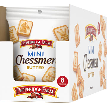 Pepperidge Farm Chessmen Minis Butter Cookies, 8 Snack Packs, 2.25-Oz. Each (Pack Of 8)