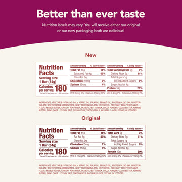 think! Delight, Keto Protein Bars, Healthy Low Carb, Gluten Free Snack - Chocolate Peanut Butter Cookie Dough, 10 Count (Packagi