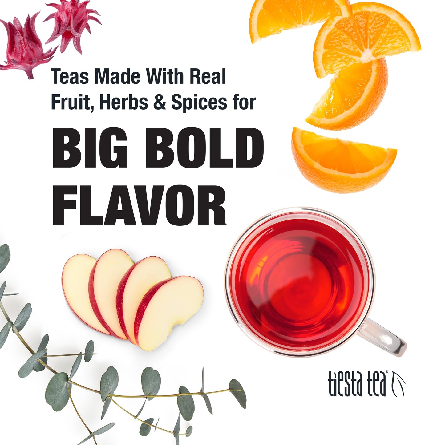Tiesta Tea Palm Beach Punch Loose Leaf Fruit Punch Herbal Tea, Caffeine-Free, Resealable Pouch, 25 Cups, 2 Ounce