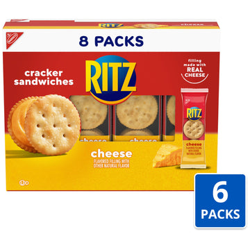 Ritz Cheese Sandwich Crackers, 48 Snack Packs (6 Boxes, 6 Crackers Per Pack)