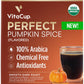 VitaCup Pumpkin Spice Coffee Pods, Medium Dark Roast, 100% Arabica, Compatible with Keurig, 16 Count, Recyclable