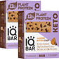 IQBAR Brain and Body Plant Protein Bars - Almond Butter Chip - 24-Count Low Carb - Gluten Free  High Fiber  Vegan Snacks - Low Sugar Meal Replacement