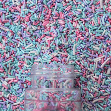 Confect Custom Rainbow Sprinkles - Candyland Jimmies Mix - Vibrant Multicolor Edible Toppings For Cakes, Cupcakes & Desserts - V