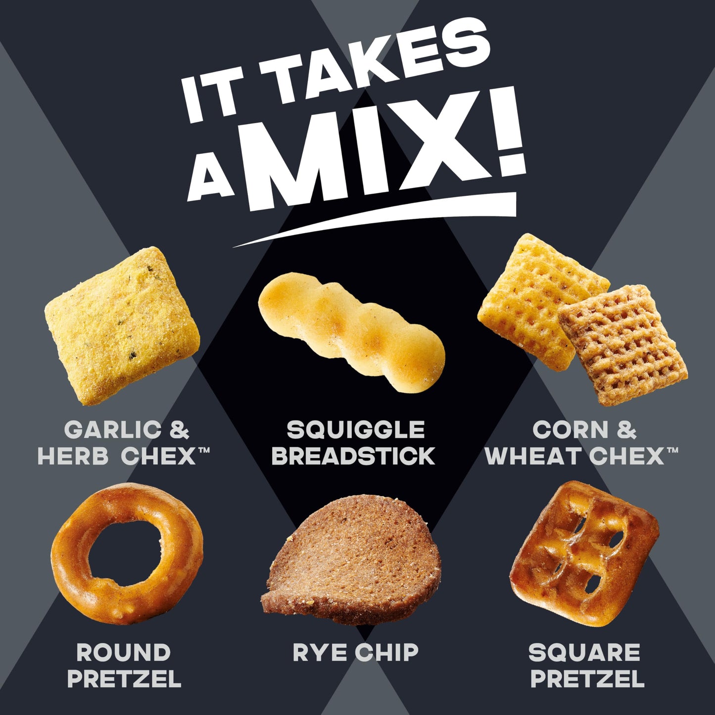 Chex Mix Bold Garlic and Herb Snack Mix, Snacks, 8 oz