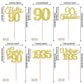 Rssta i 24 Pack Gold Glitter 90th Birthday Cupcake Toppers for Party Decorations