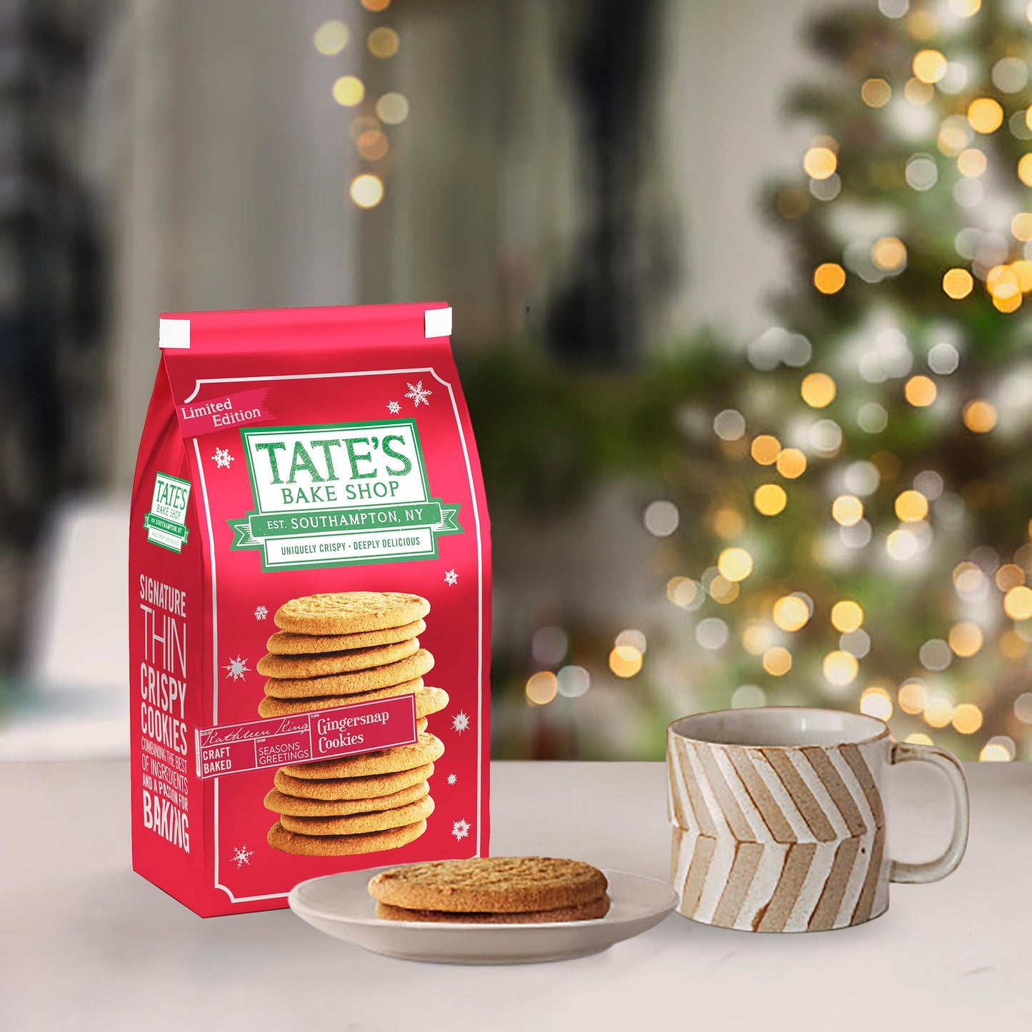 Tates Bake Shop Gingersnap Cookies  Holiday Cookies  6.5 oz