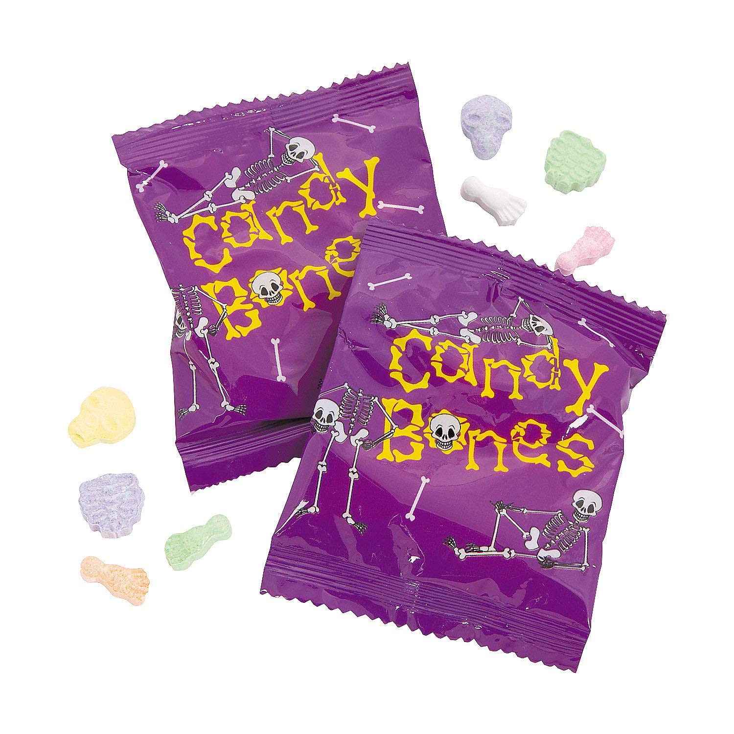 Fun Express Halloween Candy Bones and Skulls Variety Pack - Assorted Tart Fruit Flavors, 10.93 Ounce, Model 25/4641