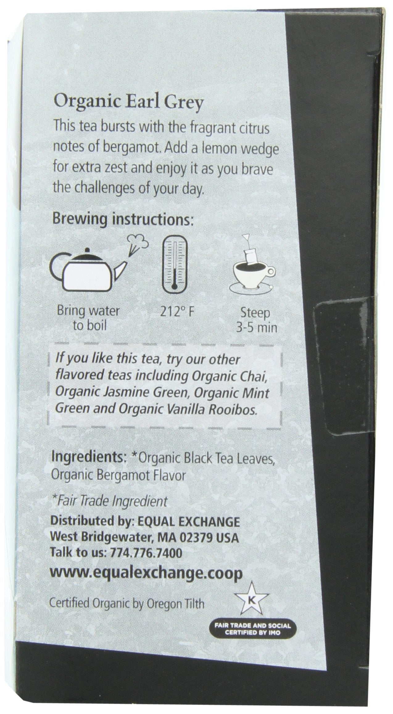 Equal Exchange Organic Earl Grey Tea, 20-Count