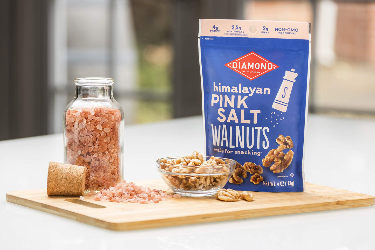 Diamond Of California Himalayan Pink Salt Walnuts, 4 Oz, 1 Pack
