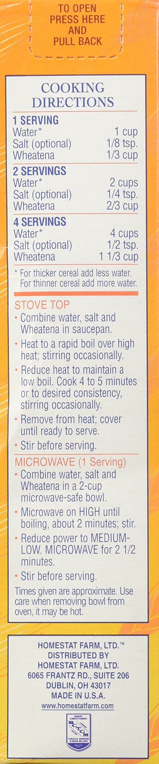 Wheatena Toasted Crushed Whole Wheat Cereal, 20 Oz Box