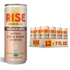 Rise Brewing Co. Oat Milk Nitro Cold Brew Latte, No Sugar Added & No Dairy, Organic & Non-Gmo, Low Acidity & Vegan, 7 Fl. Oz. Ca