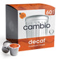 CAMBIO ROASTERS Organic Decaf Coffee K Cups, Lower Acid, 60 Count, Compatible with Keurig