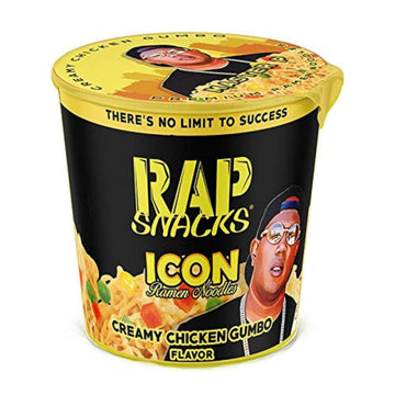 Rap Snacks Creamy Chicken Gumbo ICON Ramen Noodles Master P-Pack of 12