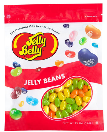 Jelly Belly Sunkist Citrus Mix Assorted Jelly Beans - 1 Pound (16 Ounces) Resealable Bag - Genuine, Official, Straight From The