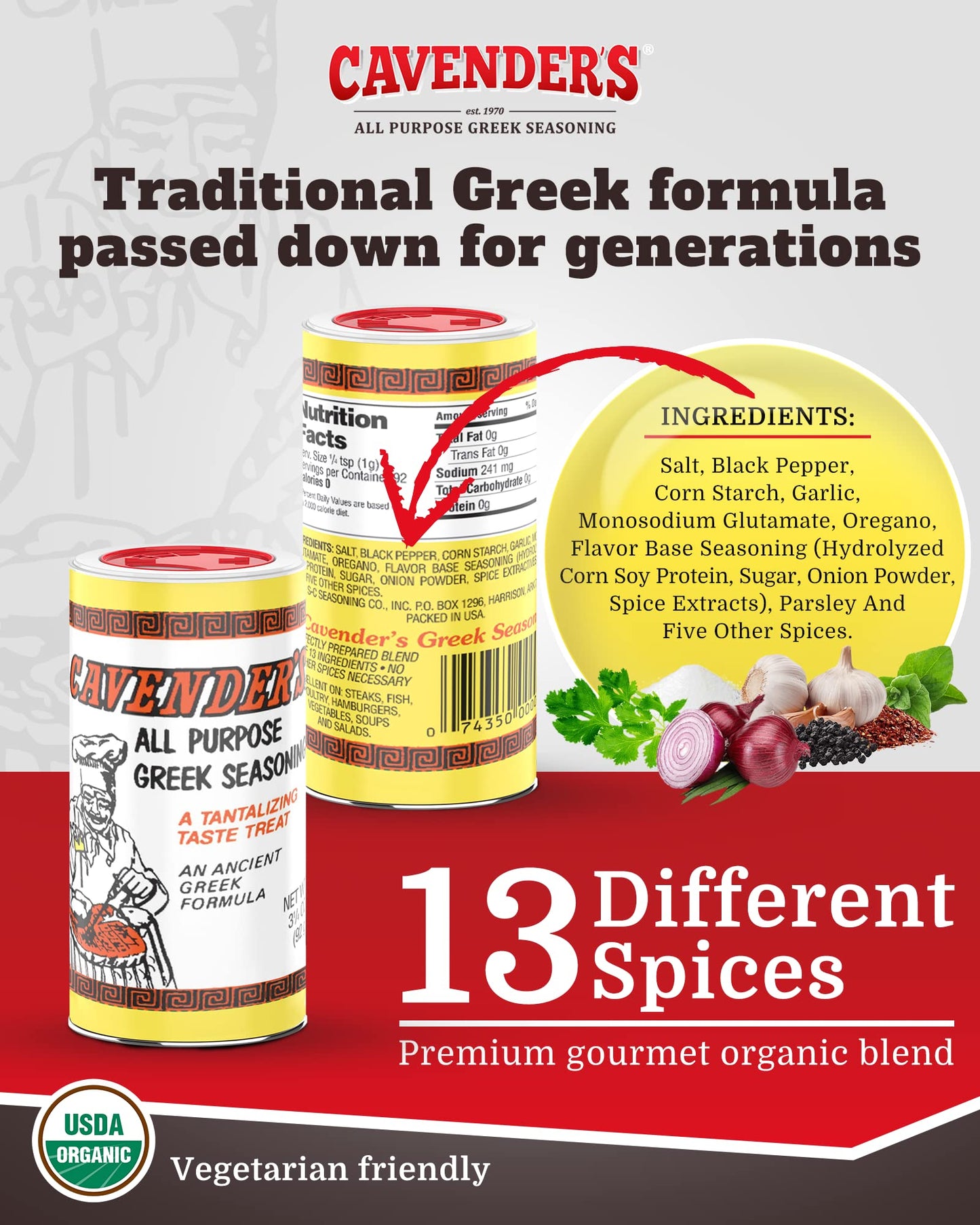 Cavender All Purpose Greek Seasoning 3.25 Oz