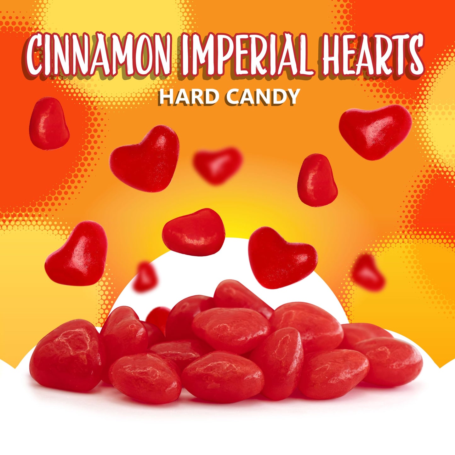 Cinnamon Imperial Hearts | 2 Pound Bag | Red Spicy Hard Candy Bulk | Heart Shaped Cinnamon Candy Bits for Baking  Decorating  Gifting  and Snacking | Retro Candies