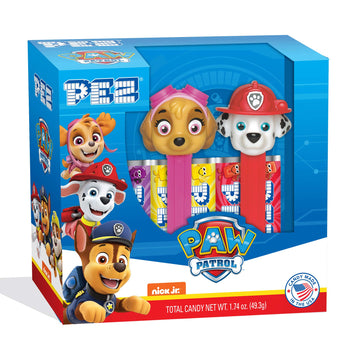 Paw Patrol Pez Gift Set (2 Pez Candy Dispensers + 6 Pack Refills).