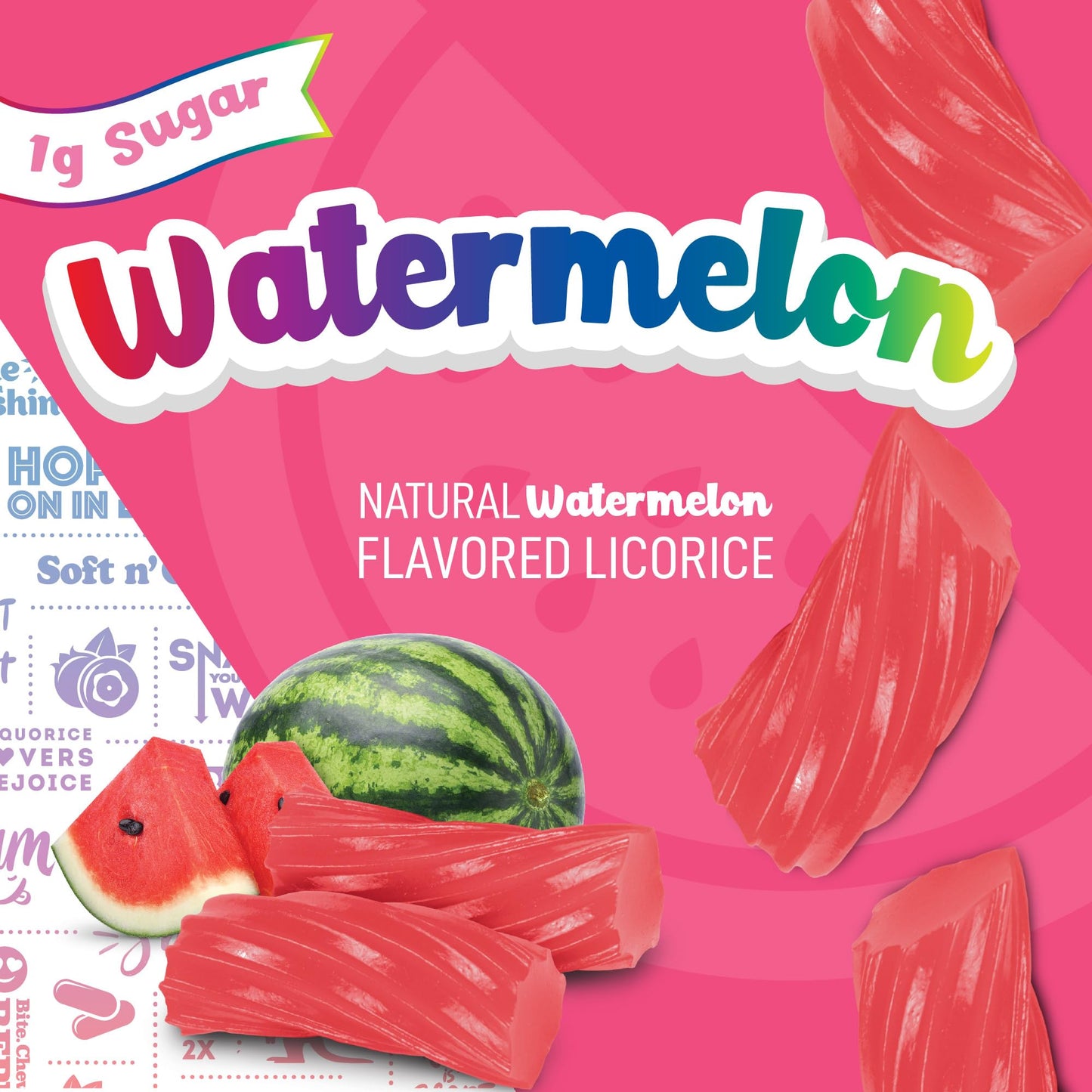 Wiley Wallaby Licorice 5.5 Ounce Watermelon Low Sugar Gluten Free Gourmet Soft & Chewy Australian Licorice Candy Twists, 1 Pack